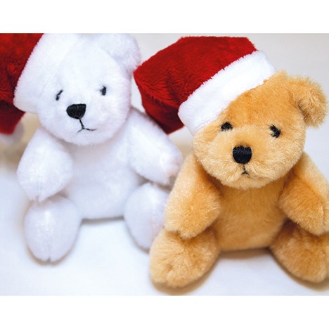 Plüschteddy XL 12x10x8cm mit Santamütze