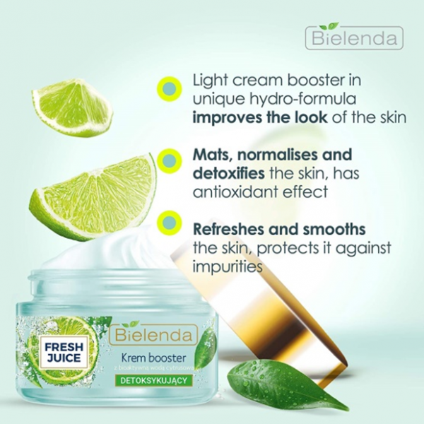 FRESH JUICE Detoxifying face cream booster with bioactive citrus water lime 50 ml