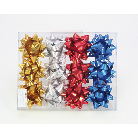Geschenkschleifen metallic 12er Set je 60mm