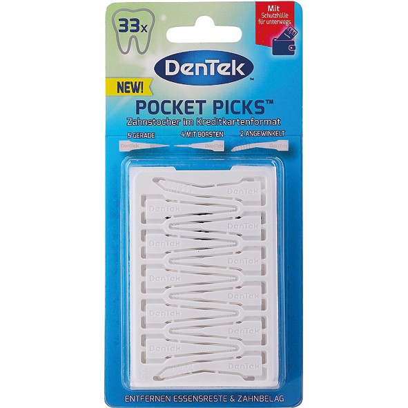 DenTek Pocket Picks 33s, toothpicks w. sleeve