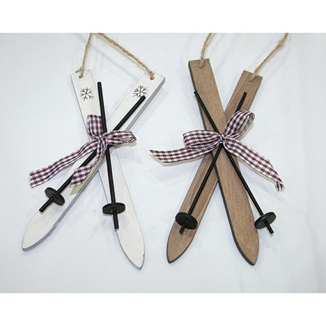 Woodenski XL 16x7cm, skipoles a. checkered band