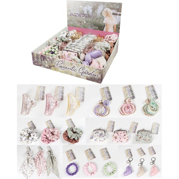 Hair-, jewellery-, purse- assortment 60pcs