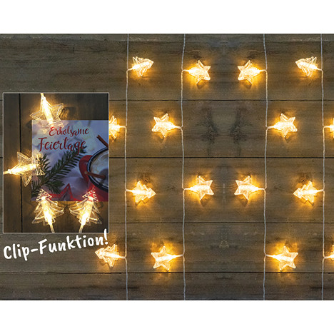 LED Klammerkette aus Acryl mit 10er LED