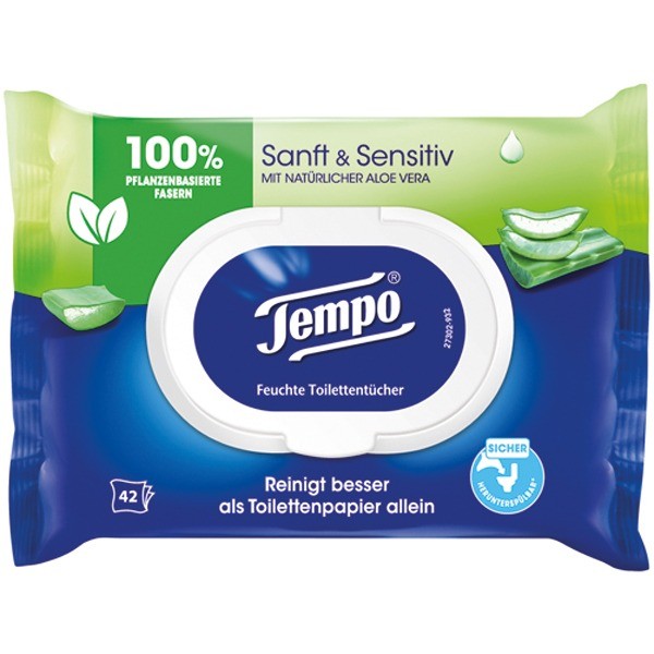 Tempo wet wipes 42pcs sensitive