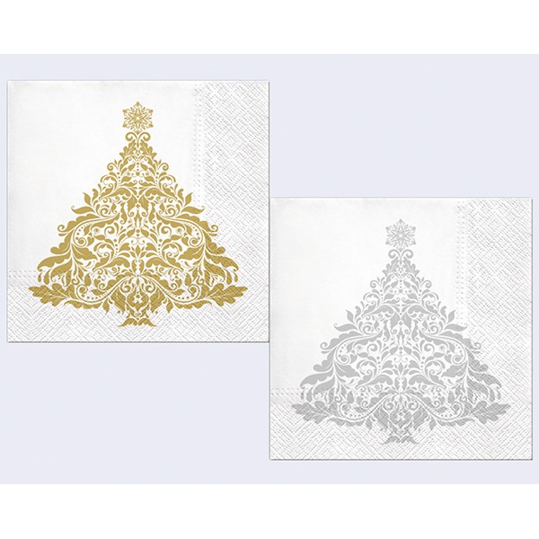 Napkins 20s, 3-ply 33x33cm 'Xmas Tree'