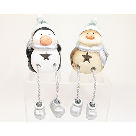 LED Pinguin oder Vogel 17x9x6cm als Kantensitzer