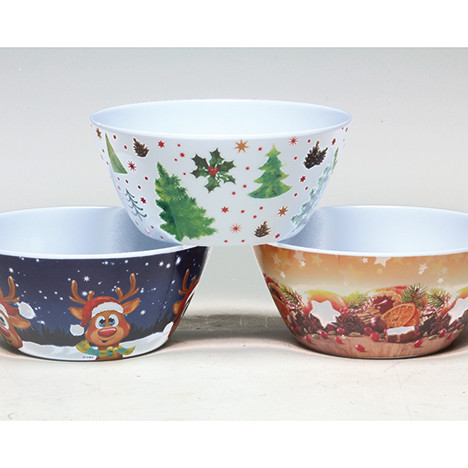 Melamine bowl 15x7cm 3 license motives assorted