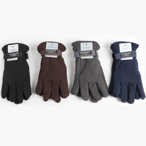 Winter Gloves Fleece Unisex 4fold assorted