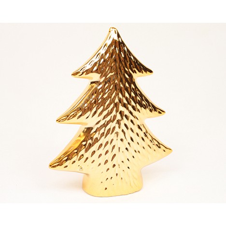 Dolomeit fir tree 12x10x4cm gold chromed