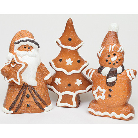 Gingerbread figure 9x7cm 3-fold assorted