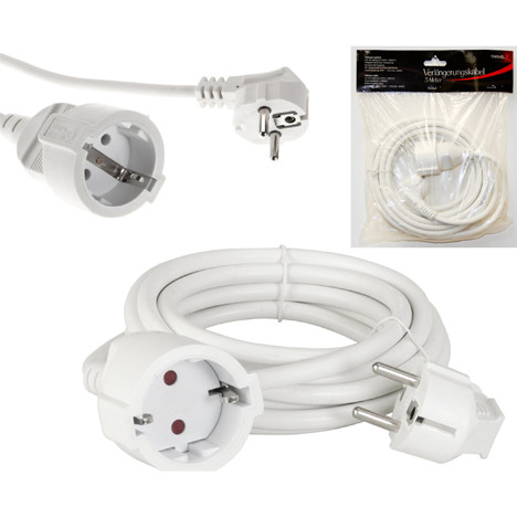 Extension cable, length: 5m, white