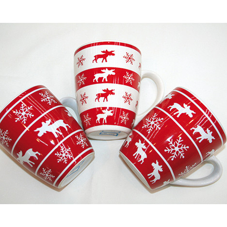 Coffee mug 'moose' bulbous 12,5x11x8,5cm
