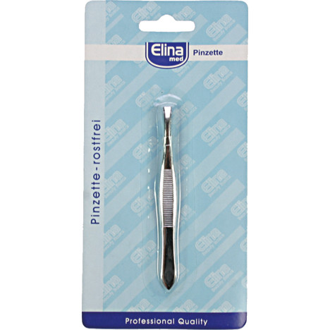 Tweezers ELINA 8.5cm Stainless Steel on Card