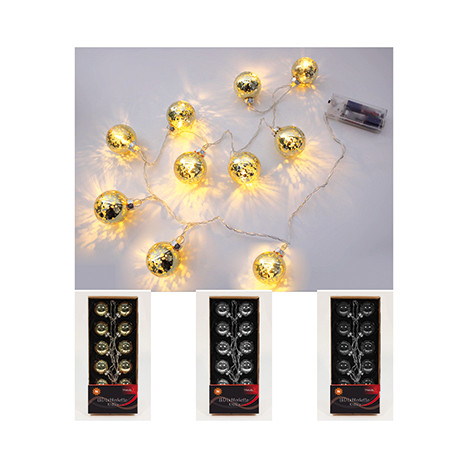 LED Lichterkette Christbaumkugeln, zum Hängen