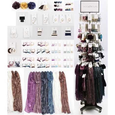 Display Accesories & Scarfs 624pcs, metal stand