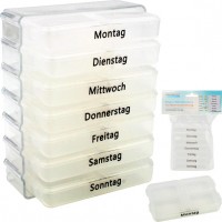 Pillen-/Tablettenbox 9,5x7,5x4,2cm transparent Pillen-/Tablettenbox 9,5x7,5x4,2cm transparent