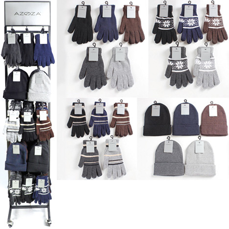Winterassortment Men 180pcs, metal stand