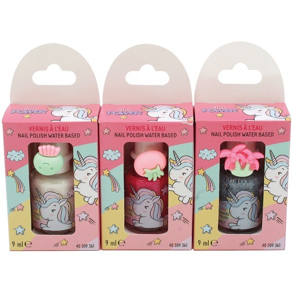 Nagellack Einhorn 9ml auf Wasserbasis 3 Farben