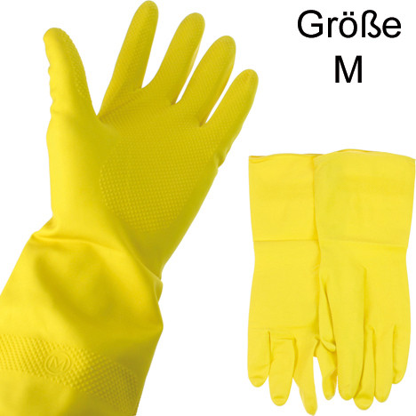 Rubber Gloves Medium Latex w/ Lining