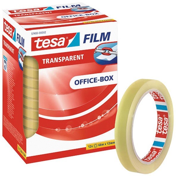 Tape TESA 66mx12mm Individual, Price per Roll