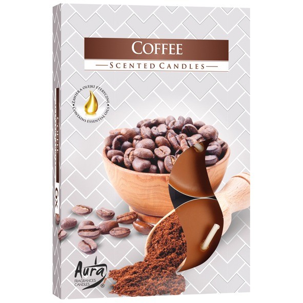 Tealights Scent 6s Coffee in folded box