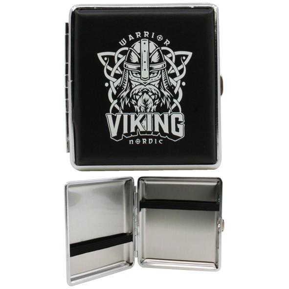 Cigarette folding case VIKING made of metal