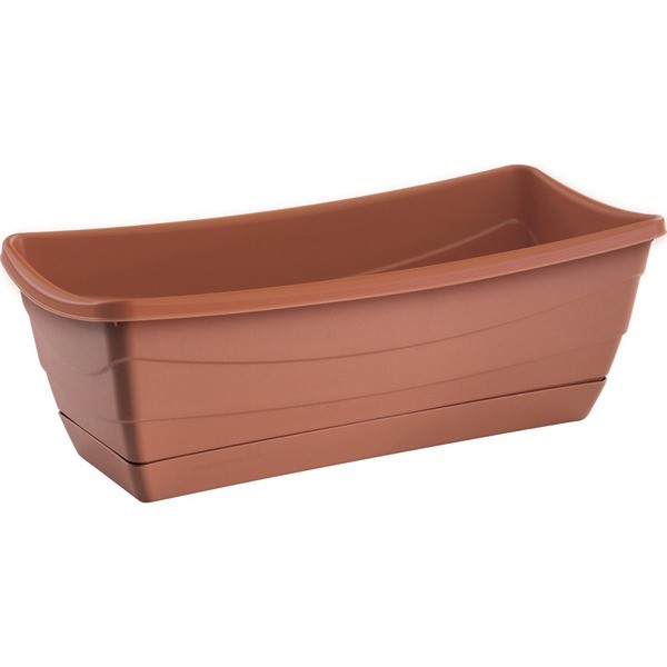 Plant bowl 22cm square, terracotta colored