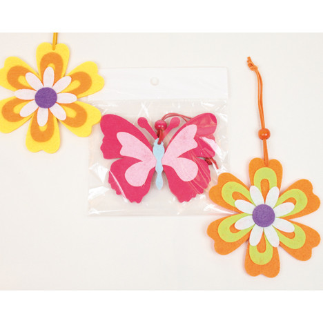 Butterfly and flower XL made of felt, 10x8cm