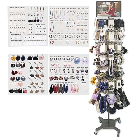 Hair jewelry stand with approx. 37 different