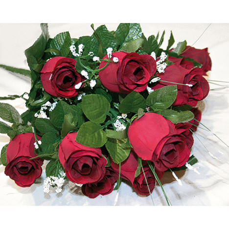 Bouquet of roses red with 12 heads 41x25cm