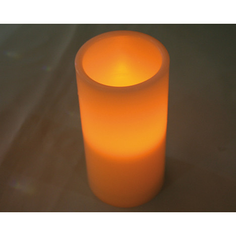 LED Kerze Echtwachs cremeweiß 15,7x7,5cm