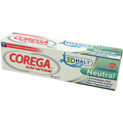 Corega Ultra fixating cream 40ml without flavour, حبوب لغسل الأسنان, مستحضرات التجميل ماركات معروفة
