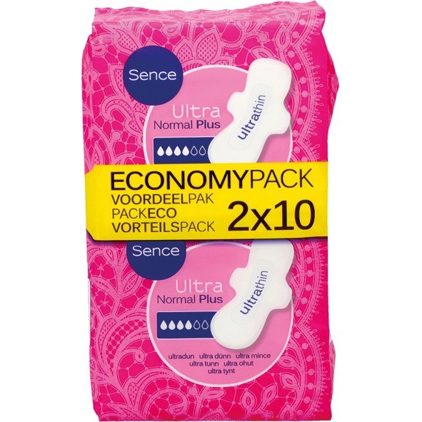 Damenbinde Sence Hygiene 2x10er Normal Plus mit