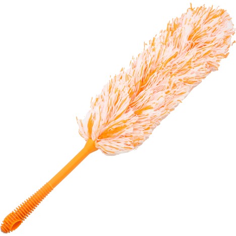 Microfiber Duster bicolor white-orange 50cm