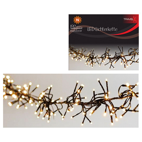 LED Lichterkette Cluster 192 LED, warmweiß