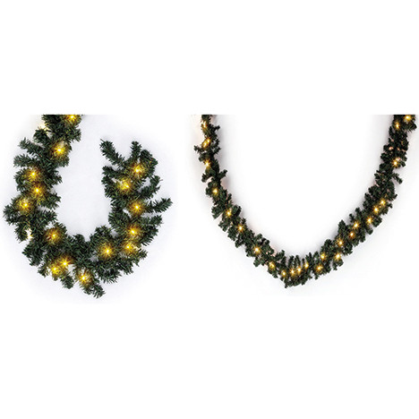 Christmas garland green fir optic incl. 35 LED