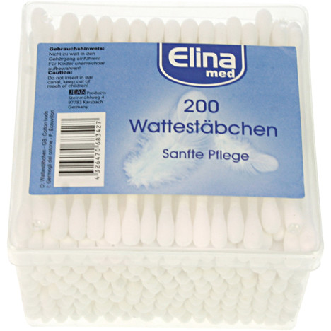 Cotton Swabs Elina 200pcs Square Box 8x8x5cm