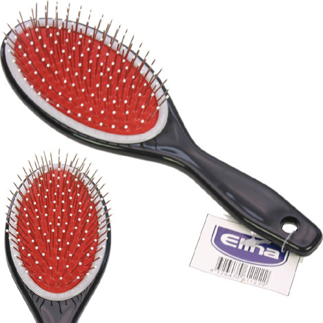 Hair Brush Massage w/ Burling 21cm Black