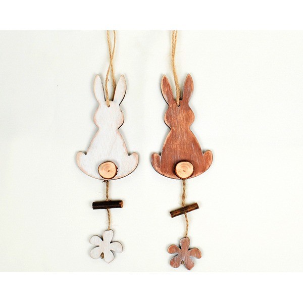 Hase XL 28x6,5x1,3cm als Anhänger 5tlg aus Holz, 2fach