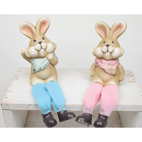 Bunny edge seater ceramic 18x6x6cm