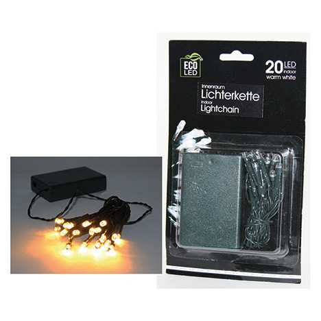 LED Lichterkette 20 LED warmweiß, für Innenräume