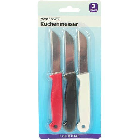 Kitchen Knife 3pc Set Length 16cm Blade 7cm