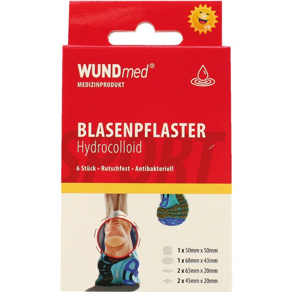 Wundverband Blasenpflaster Hydrocolloid 6Stk