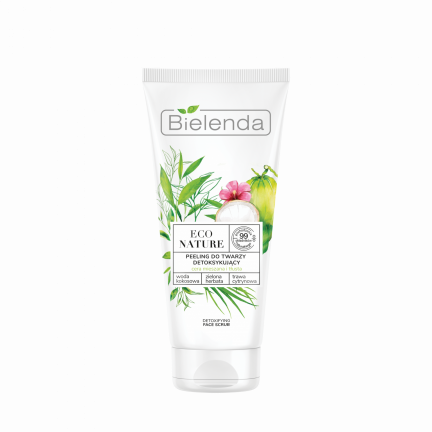 ECO NATURE - Coconut Water + Green Tea + Lemon Grass - face scrub detoxifying, 150 g