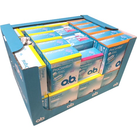 o.b. tampons 36s mixed case 5s assorted