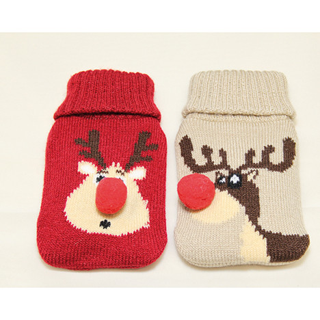 Pocket warmer with fabric cover 'Reindeer'