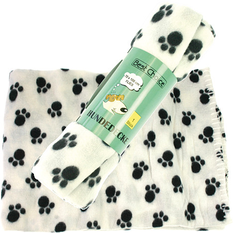 Dog Cover Fleece 70x100cm colors ass. with decor