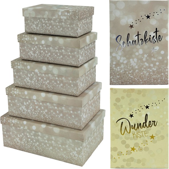 Gift Boxes Set of 5 Wonder Box 24,5x16x9cm