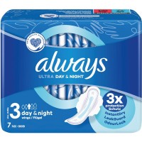 Always Ultra Dünne Binde Night mit Flügeln 7er Always Ultra Dünne Binde Night mit Flügeln 7er