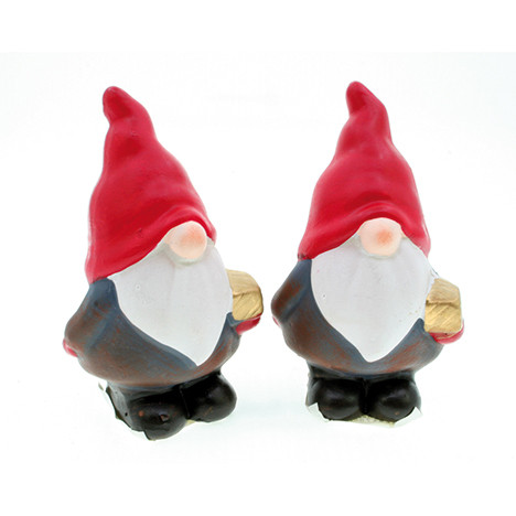 Santa with long white beard 12x8cm